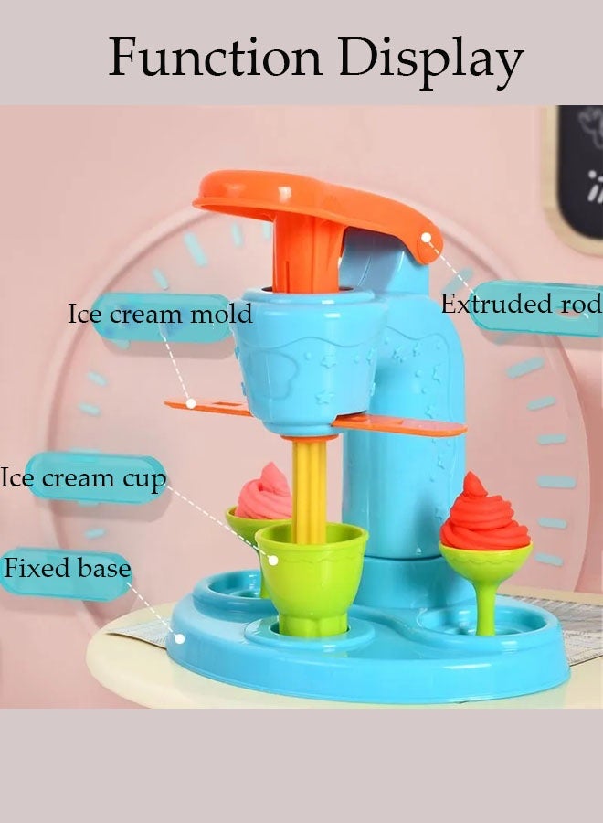 34 PCS Ice Cream Maker Machine Dough Set 12 colors of plasticine Playdough Accessories Kit Ice Cream Maker Play Set for Girls Boys - Image 5