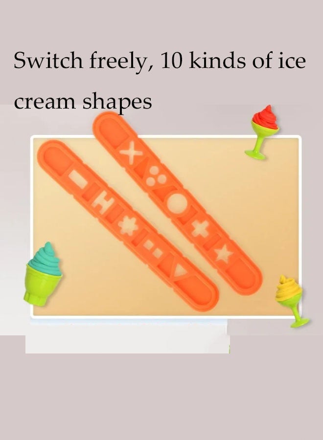 34 PCS Ice Cream Maker Machine Dough Set 12 colors of plasticine Playdough Accessories Kit Ice Cream Maker Play Set for Girls Boys - Image 4