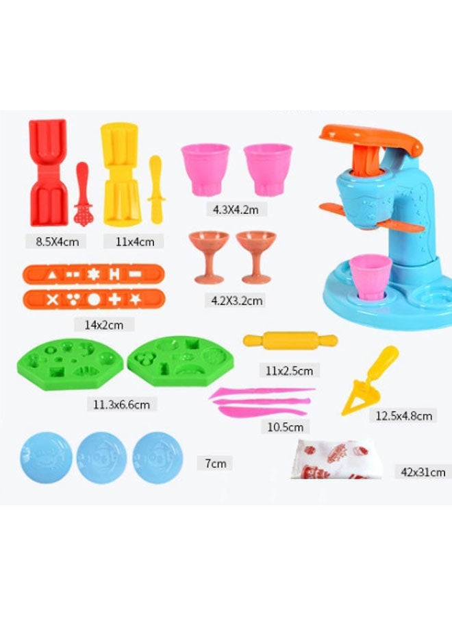 34 PCS Ice Cream Maker Machine Dough Set 12 colors of plasticine Playdough Accessories Kit Ice Cream Maker Play Set for Girls Boys - Image 2