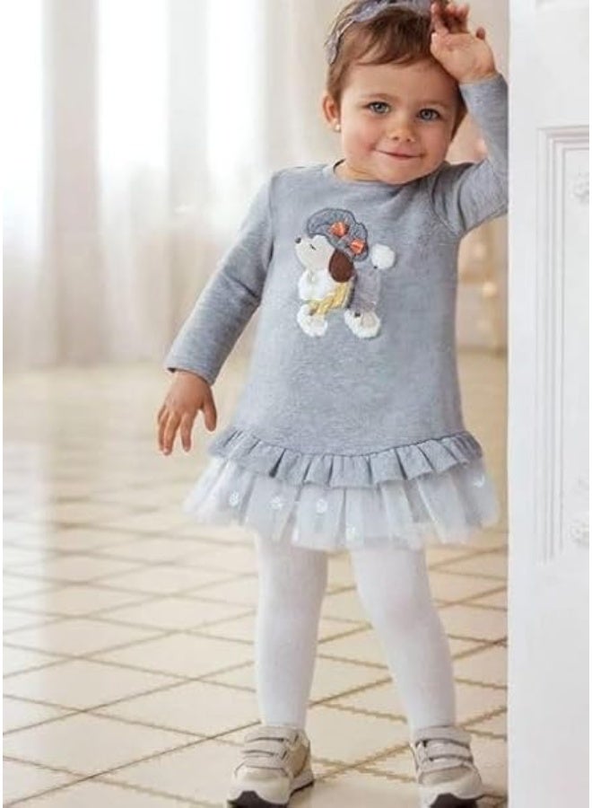 Girls' warm, soft tights, 2-pack, white - Image 1