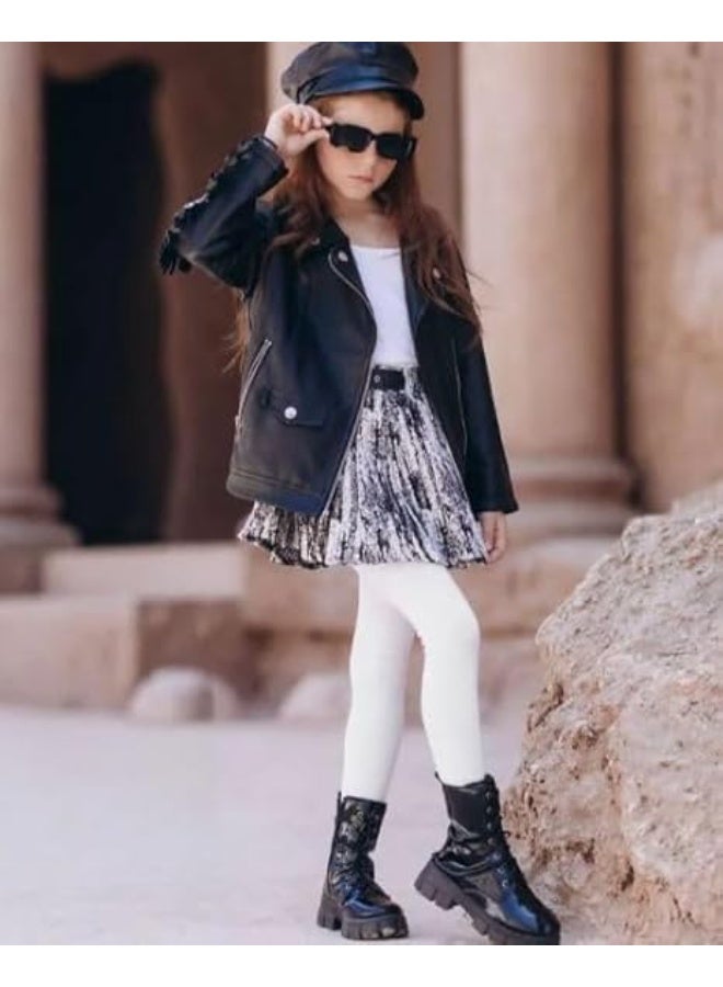 Girls' warm, soft tights, 2-pack, white - Image 3