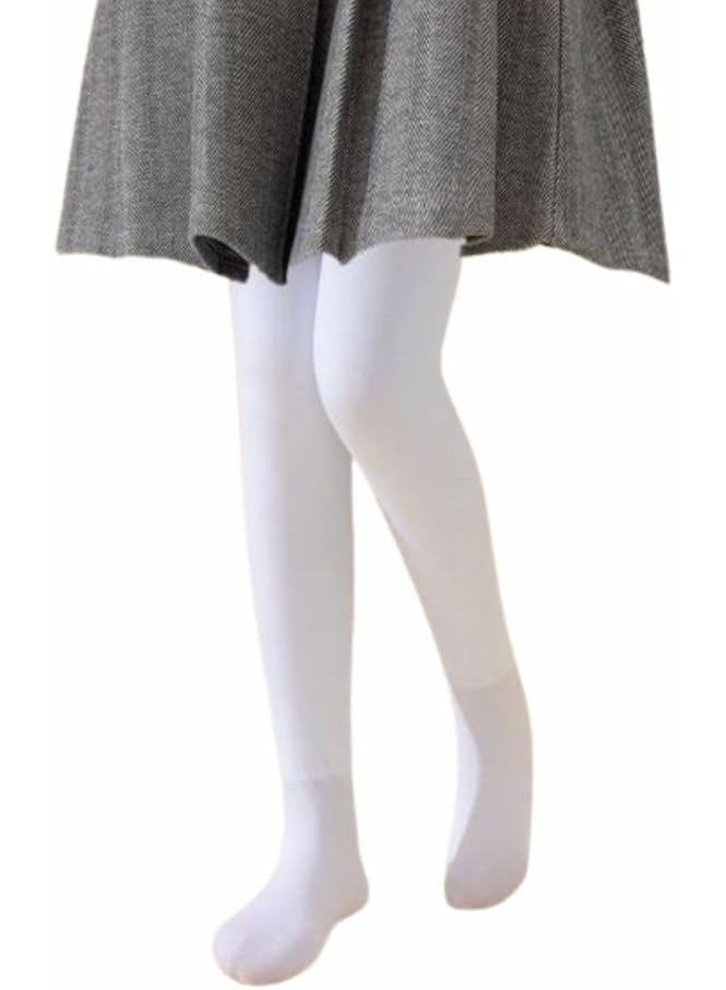 Girls' warm, soft tights, 2-pack, white - Image 2