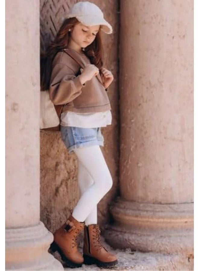 Girls' warm, soft tights, 2-pack, white - Image 4