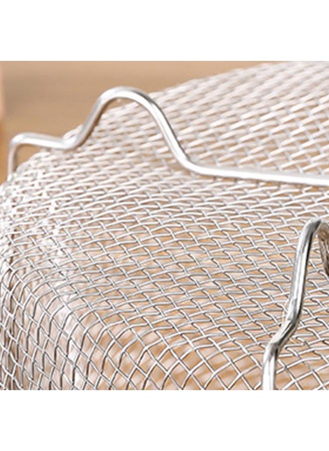 Thoraya - Mesh Steaming Basket Stainless Steel Comfortable Handles Heat Resistant Steaming Basket for Cooking Kitchen 18x18cm - Image 1