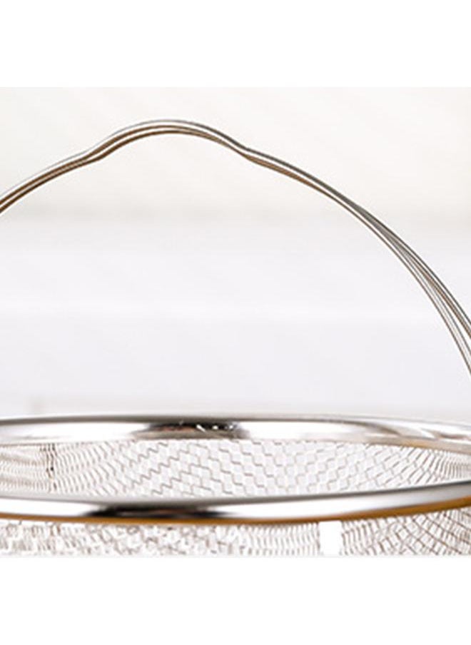 Thoraya - Mesh Steaming Basket Stainless Steel Comfortable Handles Heat Resistant Steaming Basket for Cooking Kitchen 18x18cm - Image 1
