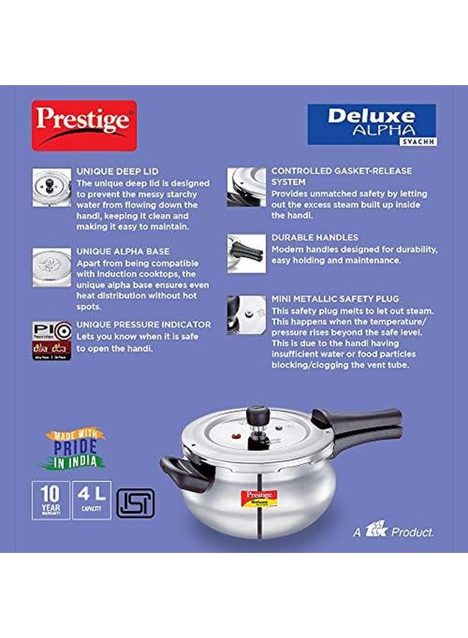 Prestige SS 4 Ltr Svachh Dlx Alpha Handi Cooker - Image 4