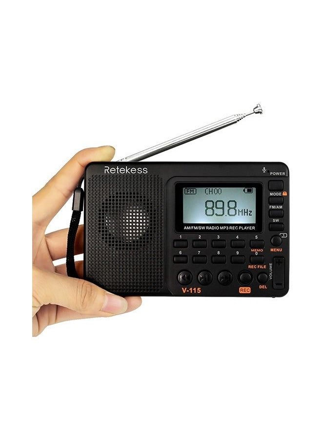 Retekess - FM Radio Multiband Radio Receiver V293 Black - Image 1