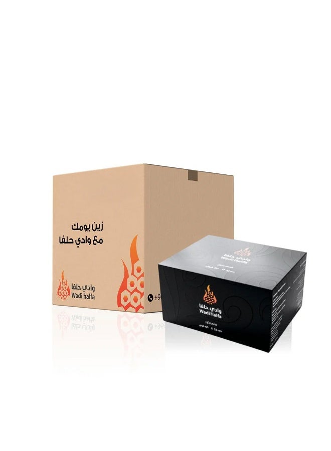 وادي حلفا كرتون فحم بخور وادي حلفا حجم وسط 60 قرص - 30 علبة - Image 1