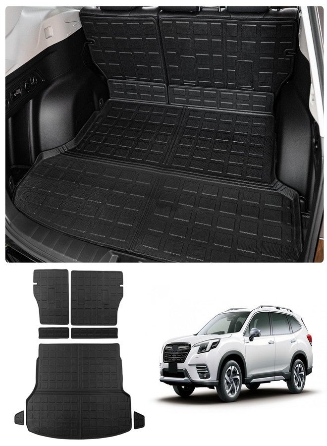 Thinzyou Fit 2019-2023 Subaru Forester Trunk Mat Cargo Liner Trunk Liner TPE All Weather Cargo Mat 2022 Forester Accessories (Trunk Mat+Backrest Mats) - Image 1