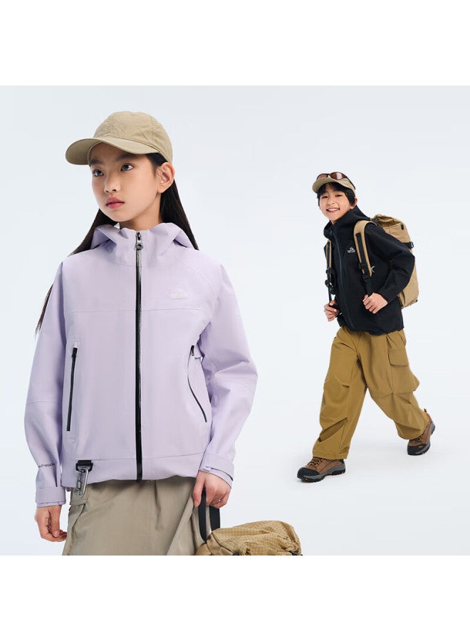 Pelliot Outdoor Children'S Hard Shell Jacket For Boys And Girls Spring And Summer Thin Waterproof Jacket 135101017 Black 150 - Image 1