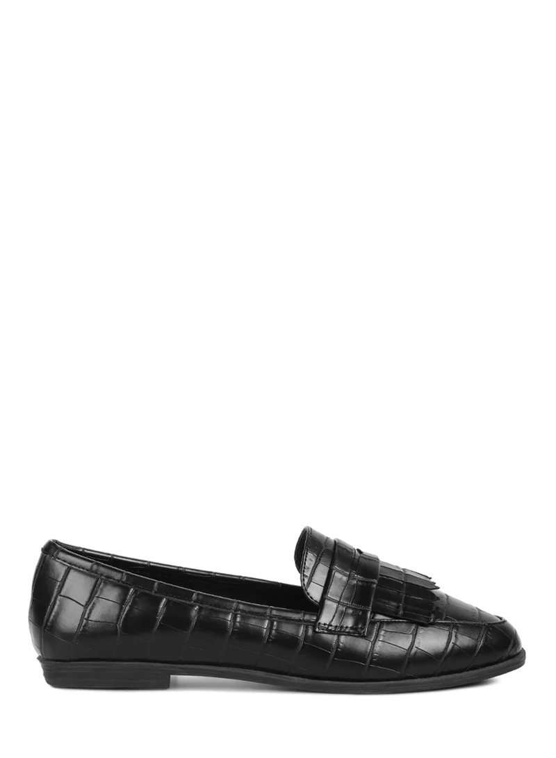 London Rag Black Patent PU Everyday Loafer