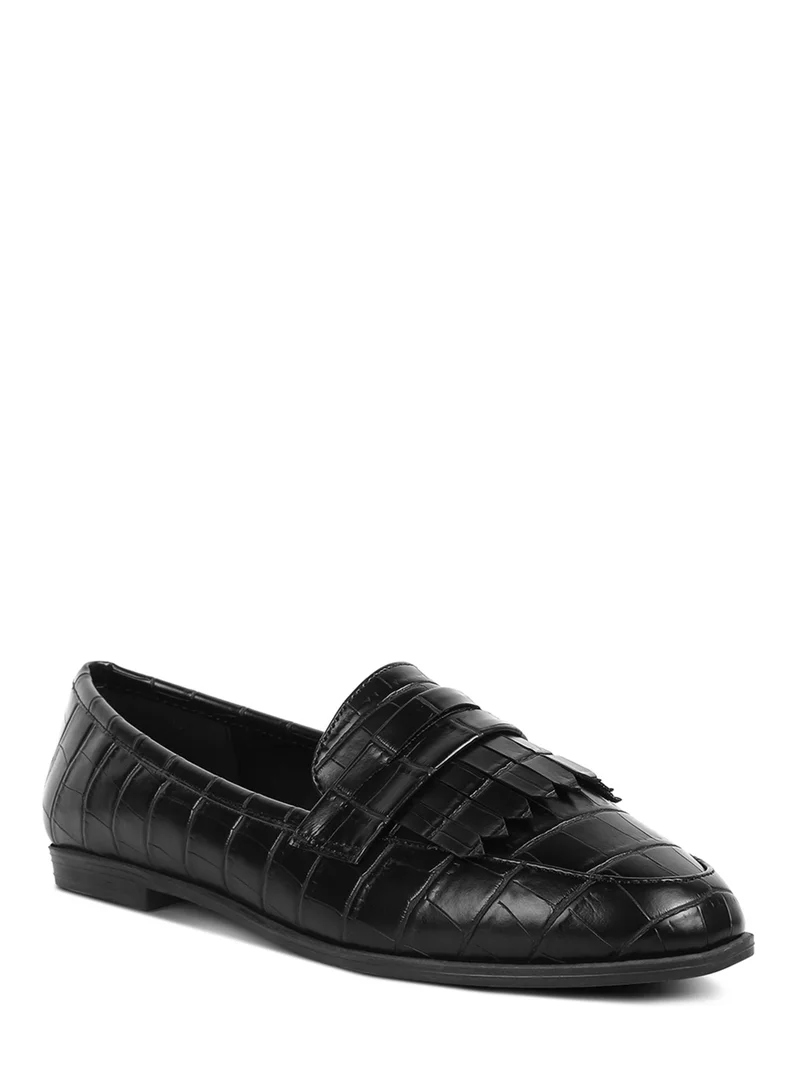 London Rag Black Patent PU Everyday Loafer