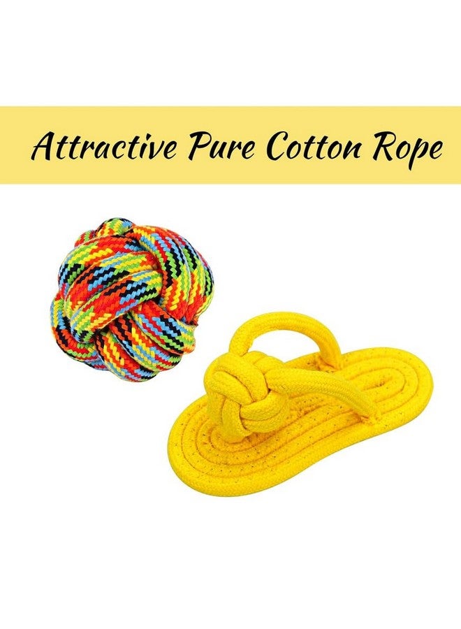 بت ألعاب الكلاب الجذابة حبل للتسنين وإكسسوارات الجراء لعبة للحيوانات الأليفة الكبيرة والصغيرة وجميع الجراء. الأفضل للراعي الألماني والبيجل واللابرادور، مجموعة شد الحبل التفاعلية (7 حبال) - Image 3