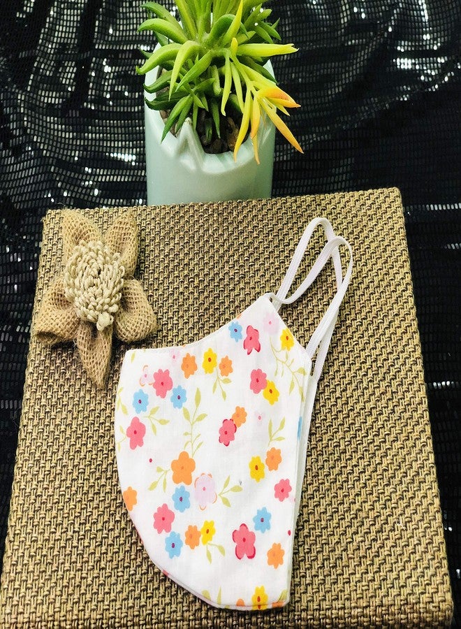 ShopAIS 3 Layered Cotton Dust Proof/Floral Print Reusable Washable Face Mask - (Pack of 1) - Image 2