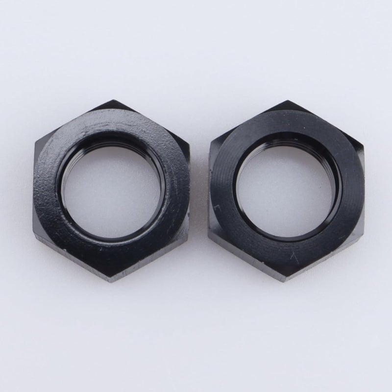 AC PERFORMANCE Black Aluminum -4 AN Female Thread Hex Bulkhead Nut for AN4 Bulkhead Fitting Adapter, Pack of 2 - Image 4