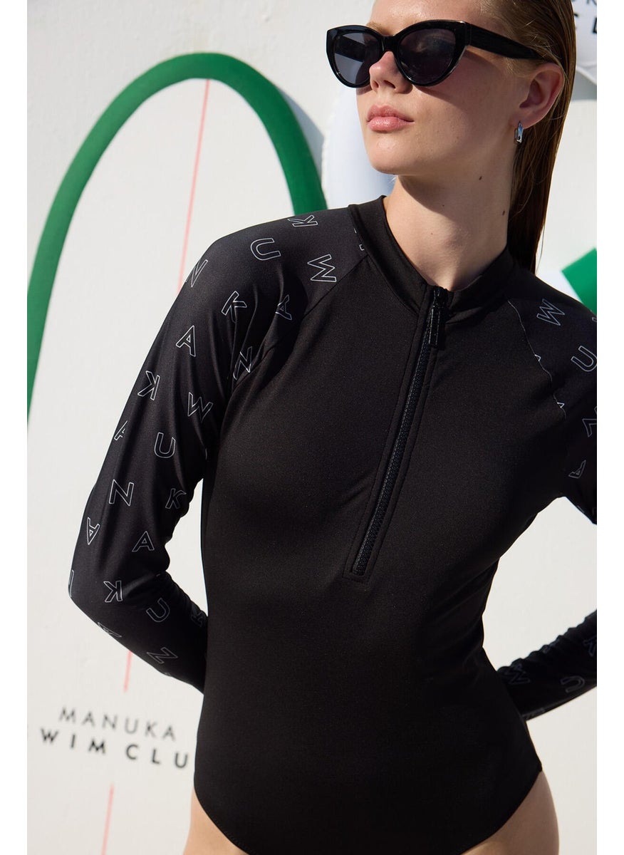 Manuka - Color Block Swim Surf Swimsuit Logo - Image 1