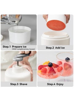 MAHOSTAV MAHOSTAV Ice Crusher Machine for Home Ice Gola Maker Machine with Stainless Steel Blades Snow Flakes Ice Cream Machine Easyoperated Shaved Ice Maker for Snow Cones Slushies Cocktails  - Image 3