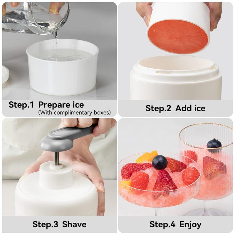 MAHOSTAV MAHOSTAV Ice Crusher Machine for Home Ice Gola Maker Machine with Stainless Steel Blades Snow Flakes Ice Cream Machine Easyoperated Shaved Ice Maker for Snow Cones Slushies Cocktails  - Image 3