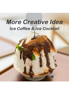 MAHOSTAV MAHOSTAV Ice Crusher Machine for Home Ice Gola Maker Machine with Stainless Steel Blades Snow Flakes Ice Cream Machine Easyoperated Shaved Ice Maker for Snow Cones Slushies Cocktails  - Image 4