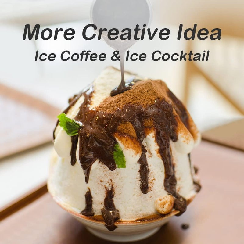 MAHOSTAV MAHOSTAV Ice Crusher Machine for Home Ice Gola Maker Machine with Stainless Steel Blades Snow Flakes Ice Cream Machine Easyoperated Shaved Ice Maker for Snow Cones Slushies Cocktails  - Image 4