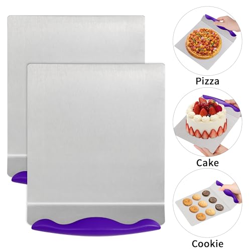 OSOPOLA Cake Safe Lifter - 7.8"x9.6" Stainless Steel Pizza Transfer Shovel Square Cake Tray Moving Plate Tool Cookie Spatula - Image 4