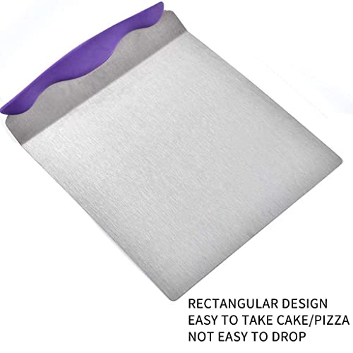 OSOPOLA Cake Safe Lifter - 7.8"x9.6" Stainless Steel Pizza Transfer Shovel Square Cake Tray Moving Plate Tool Cookie Spatula - Image 5