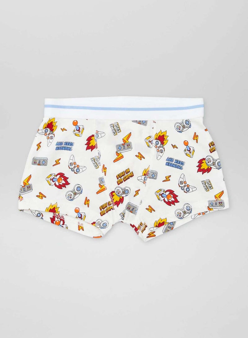 Kiabi Kids Unisex Pack of 3 pairs of printed boxer shorts - Image 4