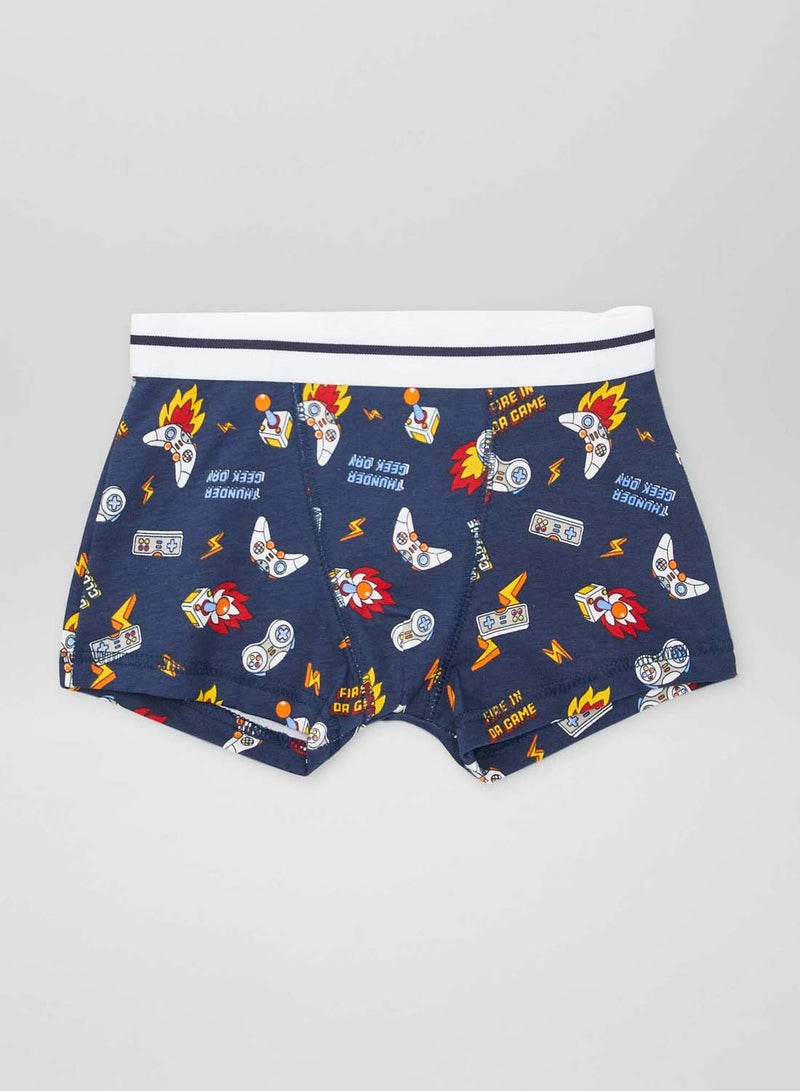 Kiabi Kids Unisex Pack of 3 pairs of printed boxer shorts - Image 2