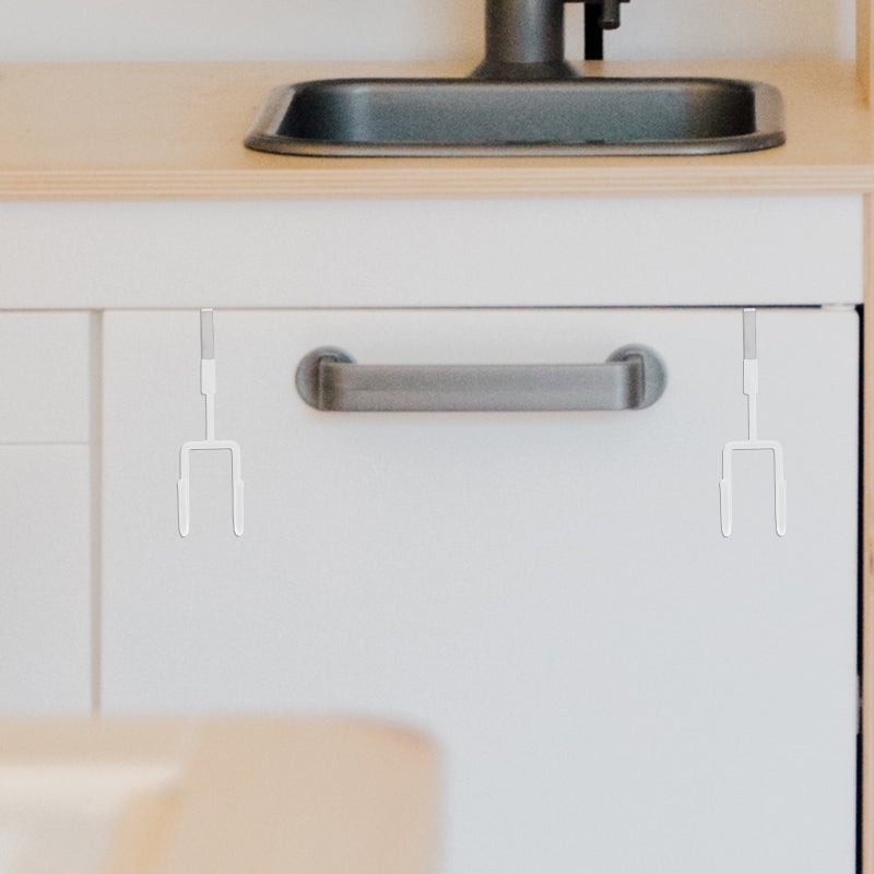 8 pcs Punch-free Hanging Hooks Household Door Back Hangers for Clothing - Image 5