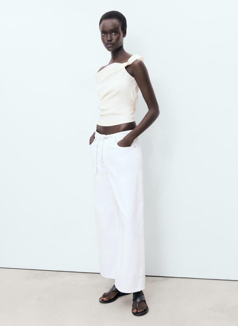 MANGO Asymmetrical Strapless Top  - Image 5