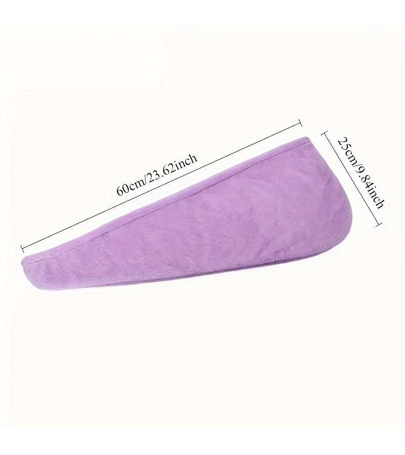 Blue 2Pcs Ultra Fine Fiber Hair Drying Caps Breathable Water Absorbent - Image 3