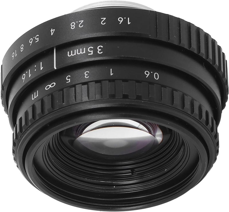 عدسة تركيز يدوي 35 مم F1.6 من سبائك الألومنيوم، مع طلاء متعدد الطبقات لكاميرات C - فتحة واسعة، نقل ضوء محسّن، مثالية للتصوير في الإضاءة المنخفضة والتصوير الشخصي - Image 4
