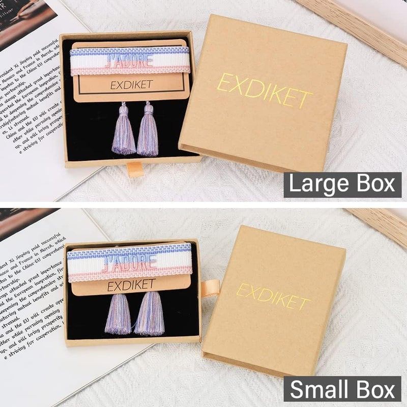 Luckam أساور الصداقة المنسوجة، أساور معصم كلمات رائعة، أساور صداقة يدوية الصنع بأسلوب بوهيمي للنساء والفتيات (وردي) - Image 5