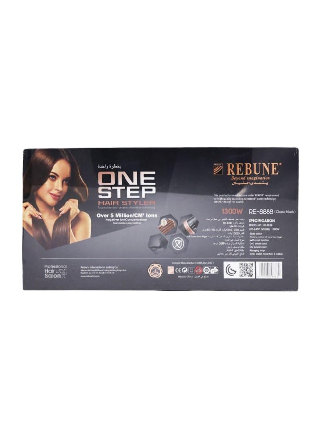 REBUNE Hair styler with different modern design to keep your hair shiny during the day 2 in 1 with ions 1300W - Image 2