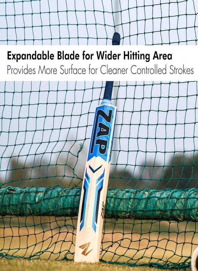 زاب مضرب كريكيت ZAP Glider من خشب الصفصاف الكشميري (مقاس 6) للأولاد من عمر 12-14 سنة | تصميم مصنوع يدويًا، توازن فائق، وتشطيب ممتاز للكريكيت الاحترافي بكرة الجلد | مثالي للأندية والبطولات - Image 3