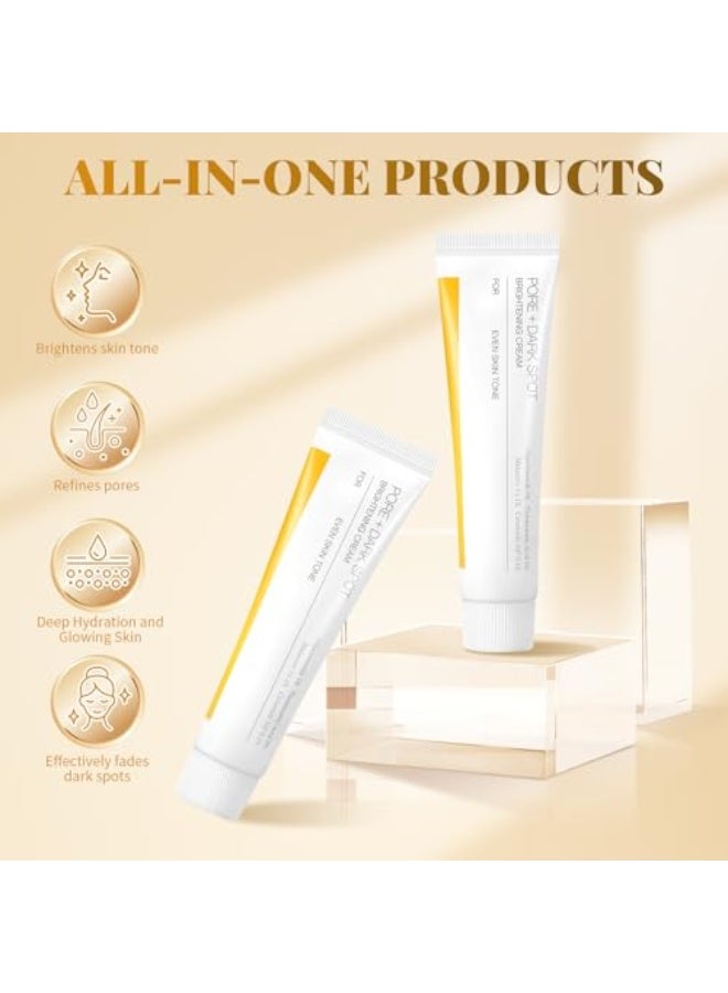 3 PCS Pore and Dark Spot Brightening Cream, Dark Spot Cream with Niacinamide and Tranexamic Acid, Pore Minimizer Face Moisturiser, Hydrating Brightening Cream for Sensitive Skin, 35ml - Image 5