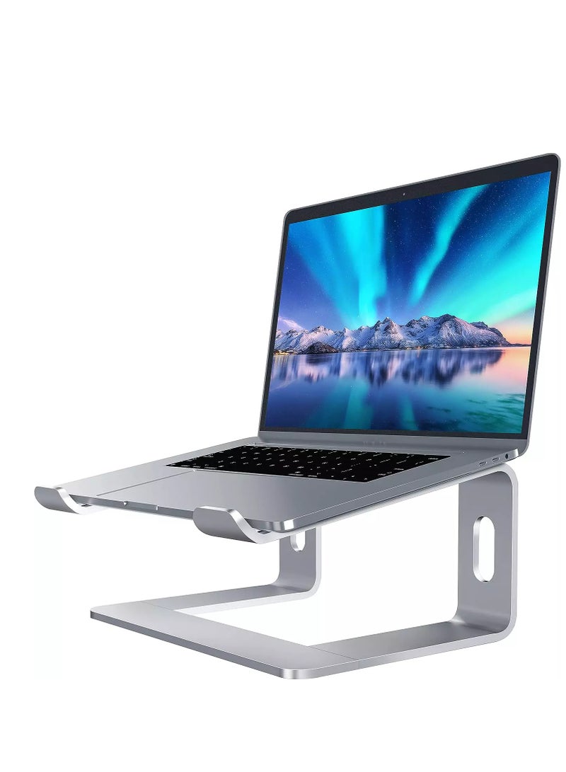 Z1 Laptop Stand, Aluminum Computer Riser, Ergonomic Laptops Elevator for Desk, Metal Holder Compatible with 10 to 15.6 Inches Notebook Computer, Silver - Image 1