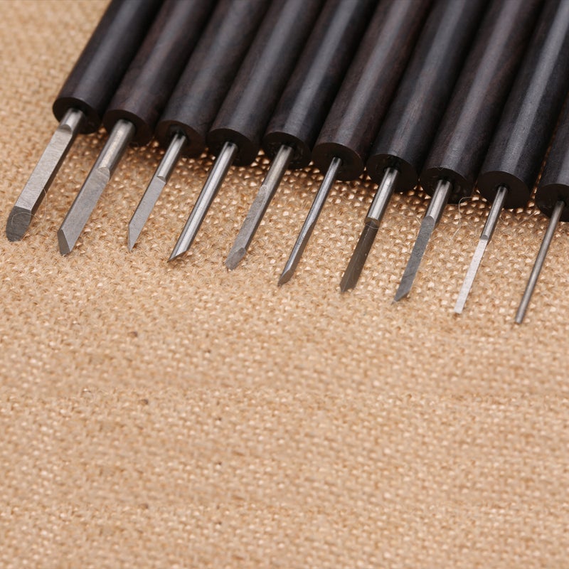 14Pcs Hand Carving Knife DIY Woodworking Olive Nut Walnut Engraving Tool Set - Image 4