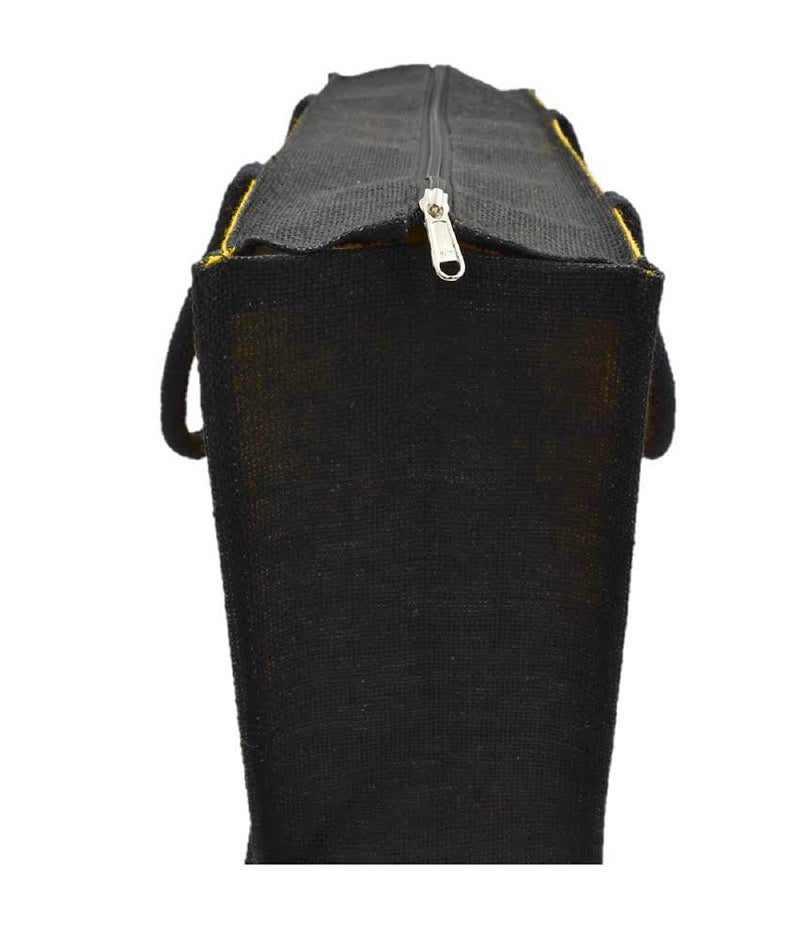 JUTEKA quote printed Jute Bag for Lunch, Office, Grocery, Picnic, Tiffin, Shopping Hand Bag with padded cotton handles… - Image 4