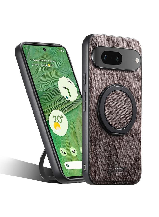 Suteni Case For Google Pixel 7 G3 360 Rotation Holder MagSafe Denim Leather Back Phone Case - Image 1