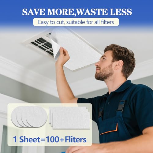 Demiwise MERV 8 Air Filter Material -23 Ft² Cut to Fit Air Filter Media for Home HVAC, Furnace, AC & Purifier -Filters Dust and Pet Dander as Small as 3.0 Microns-Easy DIY with Hook Tape - Image 4