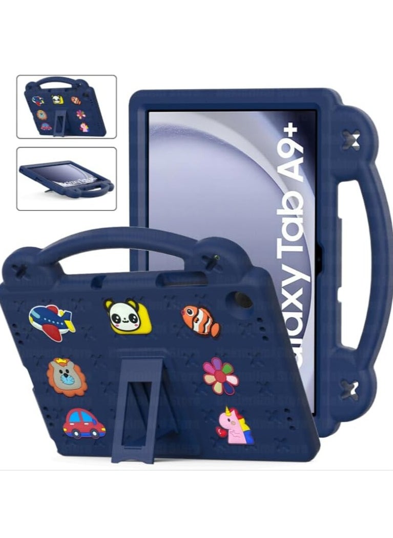 VKL - Samsung Galaxy Tab A9 Plus 2023 Released 11 inch case for Shockproof Stand Hand-Held for Galaxy Tab A9+ 11.0" Cover (Navy Blue) - Image 1