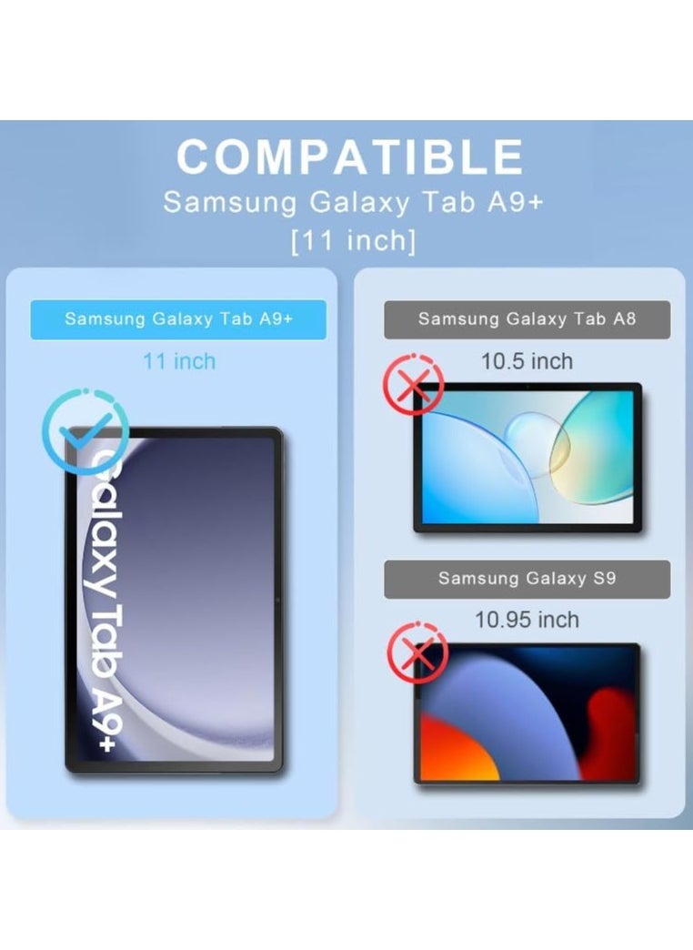 VKL - Samsung Galaxy Tab A9 Plus 2023 Released 11 inch case for Shockproof Stand Hand-Held for Galaxy Tab A9+ 11.0" Cover (Navy Blue) - Image 1
