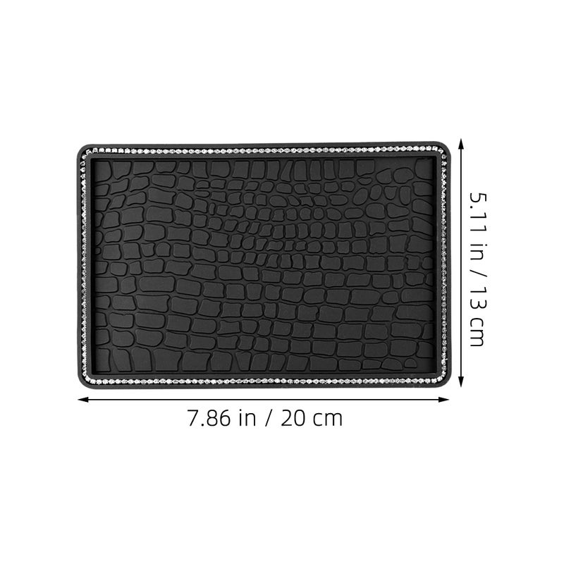 3pcs Universal Car Dashboard Anti- Mat Black PVC Phone Pad Non- Dashboard Mat Phone and Key Placement for Sunglasses - Image 4