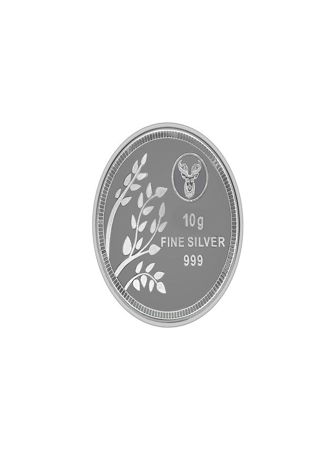 MAA SILVER Pure Silver 10 Grams Laxmi/Lakshmiji & Ganpati/Ganeshji BIS Hallmarked Round Coin Chandi Sikka Perfect for Gifting Investment Diwali Dhanteras (999 Purity)(10 Grams) - Image 2