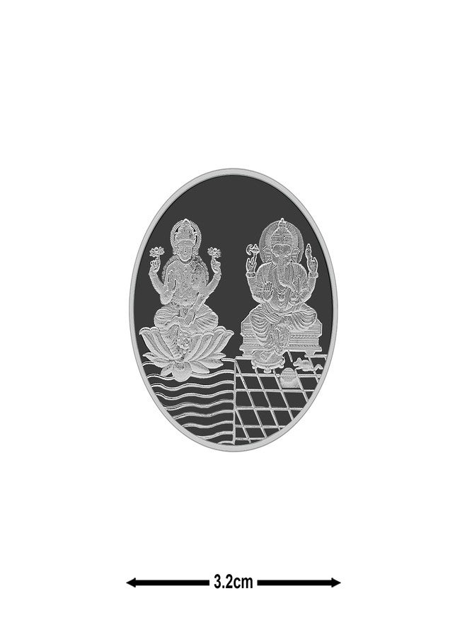 MAA SILVER Pure Silver 10 Grams Laxmi/Lakshmiji & Ganpati/Ganeshji BIS Hallmarked Round Coin Chandi Sikka Perfect for Gifting Investment Diwali Dhanteras (999 Purity)(10 Grams) - Image 3