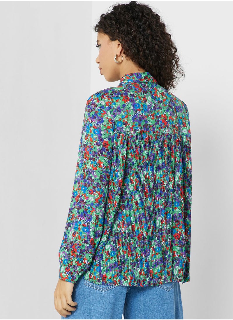 ONLY - Floral Printed Button Down Shirt - Image 1