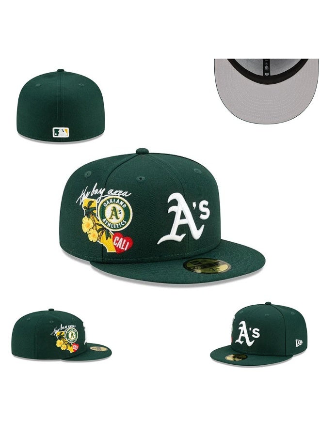 New Era Oakland Athletics "Hey Bay Area" Green Fitted Hat (California-Themed Embroidery) 606SIZE