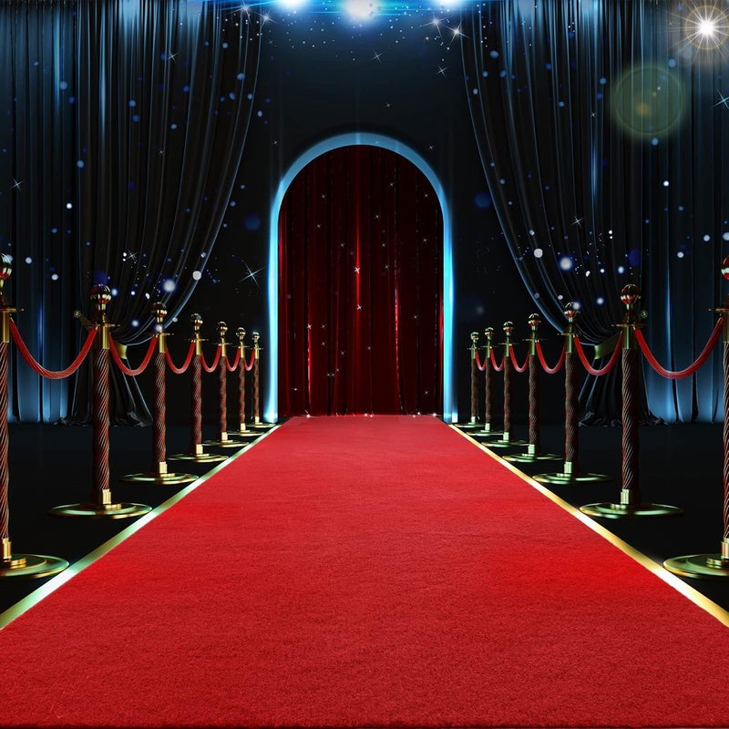 Al Raied ARS® Exhibition Red Carpet Aisle Runner - 3M x 3M, 300 GSM Polyester Fabric for Weddings and Events - Image 2