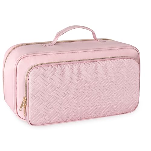 Fasrom Travel Carrying Case Compatible with Shark Flexstyle Hair Dryer, Hair Tool Organizer Bag Compatible with Dyson Airwrap and Straightener, Pink - Image 1